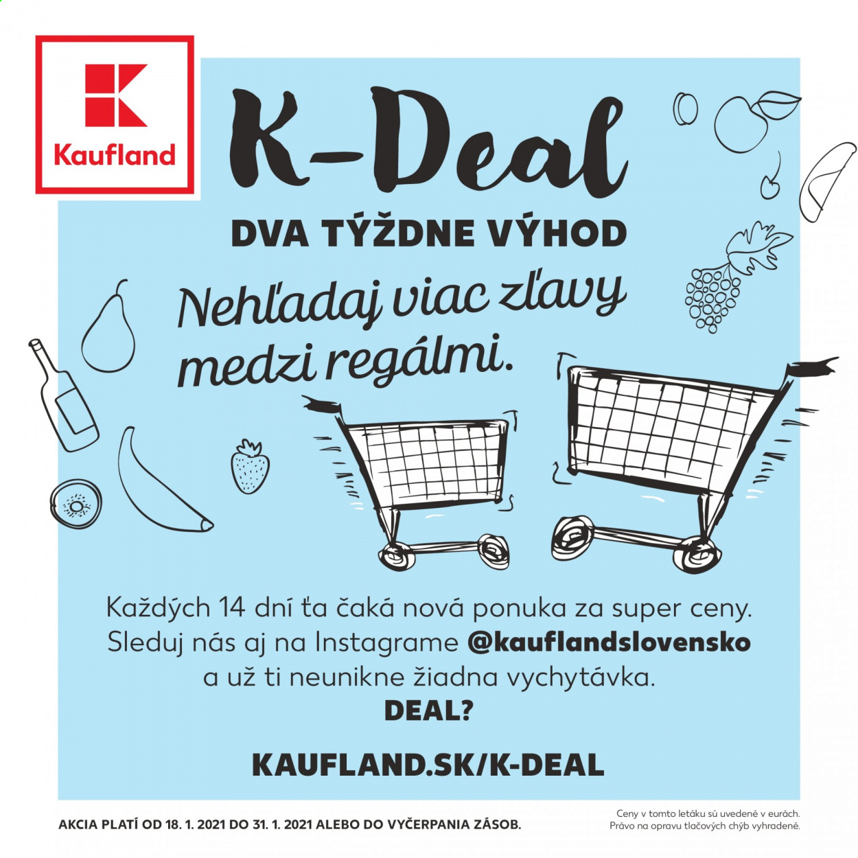 Leták Kaufland - 18.1.2021 - 31.1.2021. Strana 1