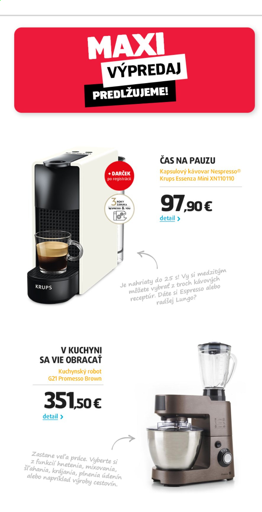 thumbnail - Leták Datart - 17.1.2021 - 22.1.2021 - Produkty v akcii - Espresso, kapsulový kávovar, kávovar, Krups, robot, kuchynský robot. Strana 2.
