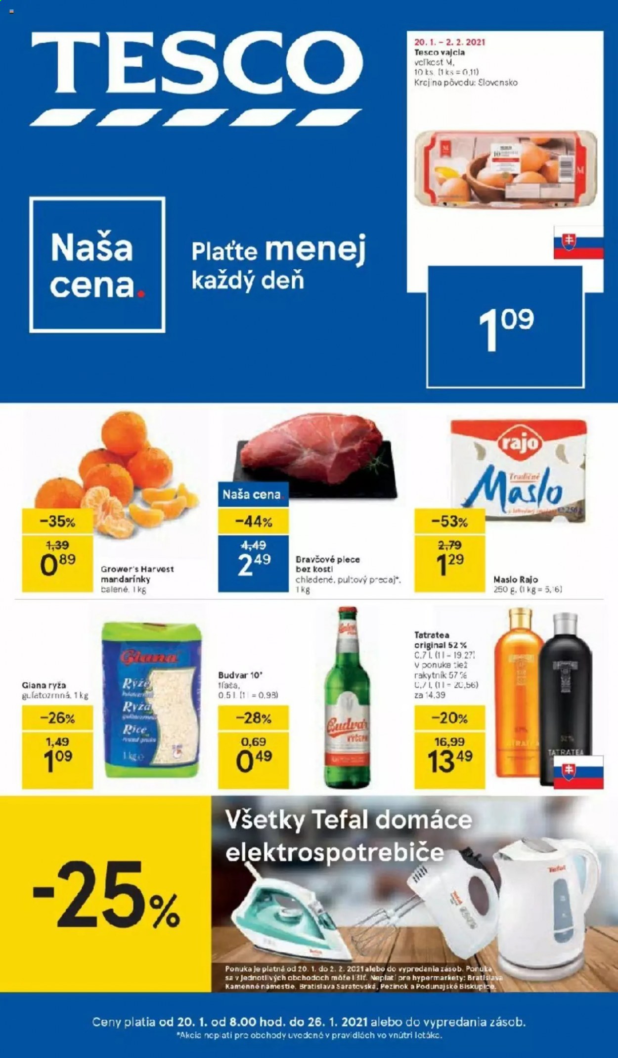 Leták TESCO - 20.1.2021 - 26.1.2021. Strana 1