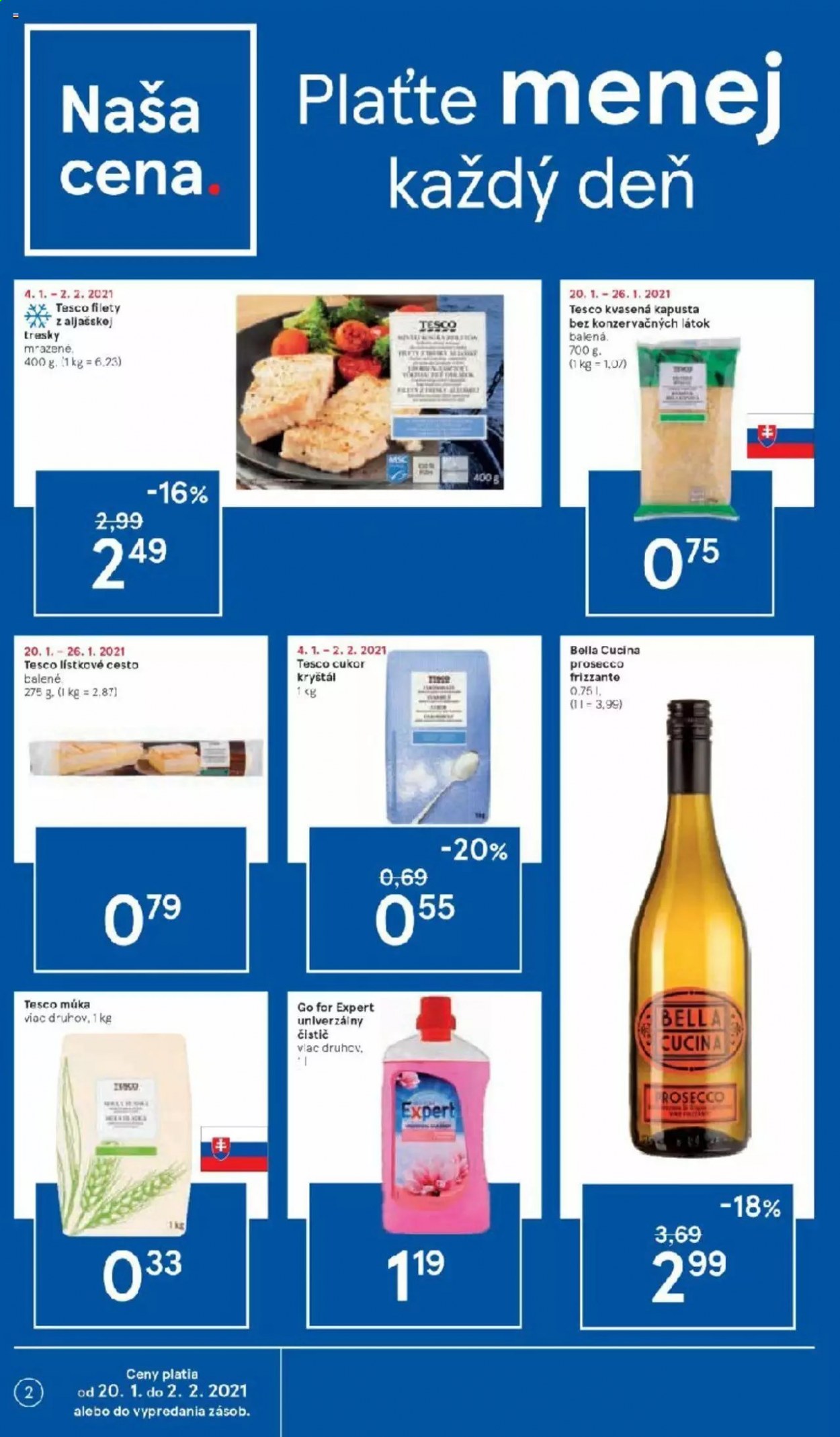 Leták TESCO supermarket - 20.1.2021 - 26.1.2021. Strana 2