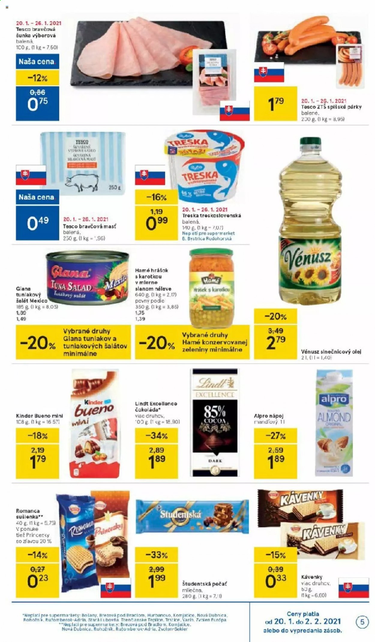 Leták TESCO supermarket - 20.1.2021 - 26.1.2021. Strana 5
