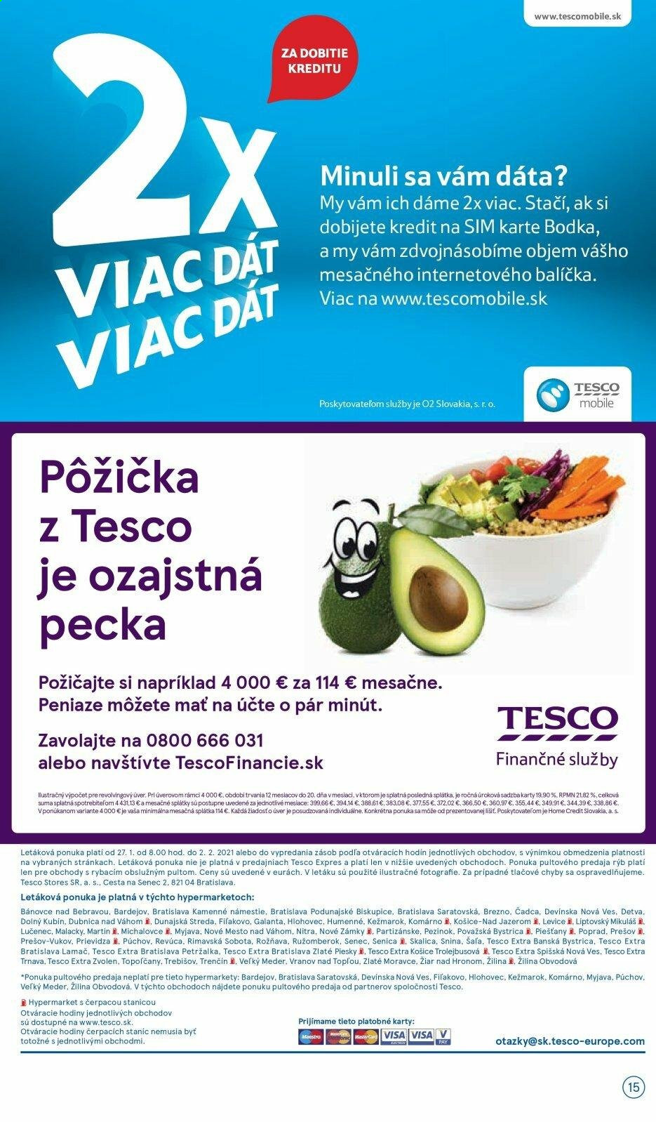Leták TESCO - 27.1.2021 - 2.2.2021. Strana 15