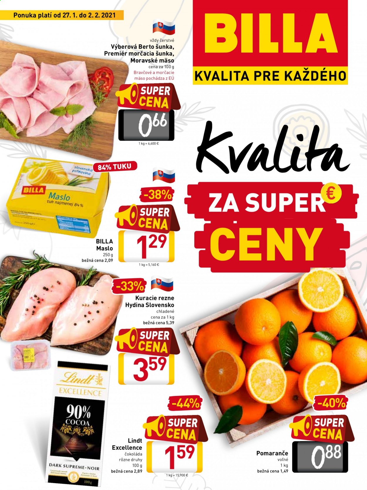 Leták Billa - 27.1.2021 - 2.2.2021. Strana 1