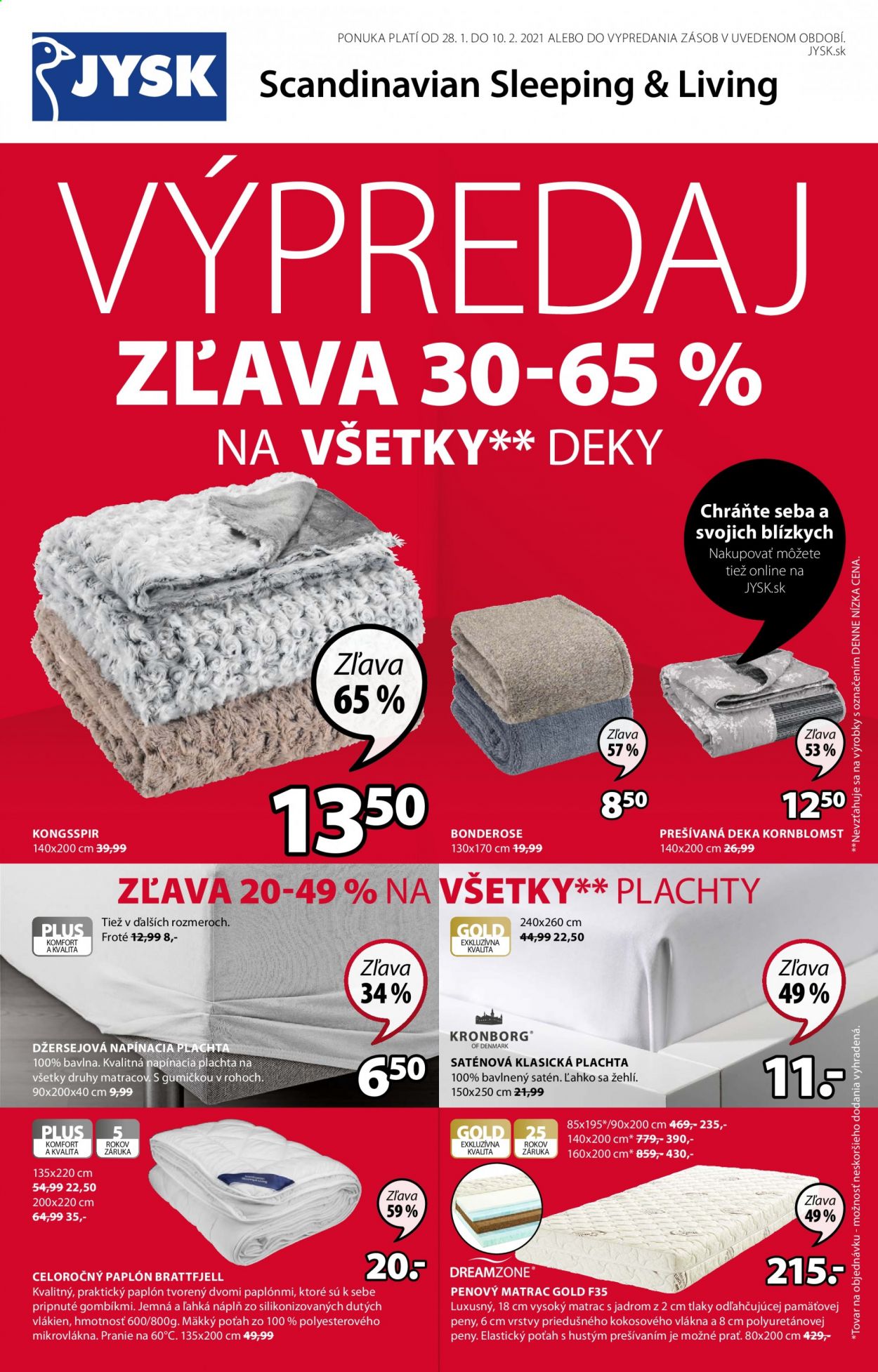 Leták JYSK - 28.1.2021 - 10.2.2021. Strana 1