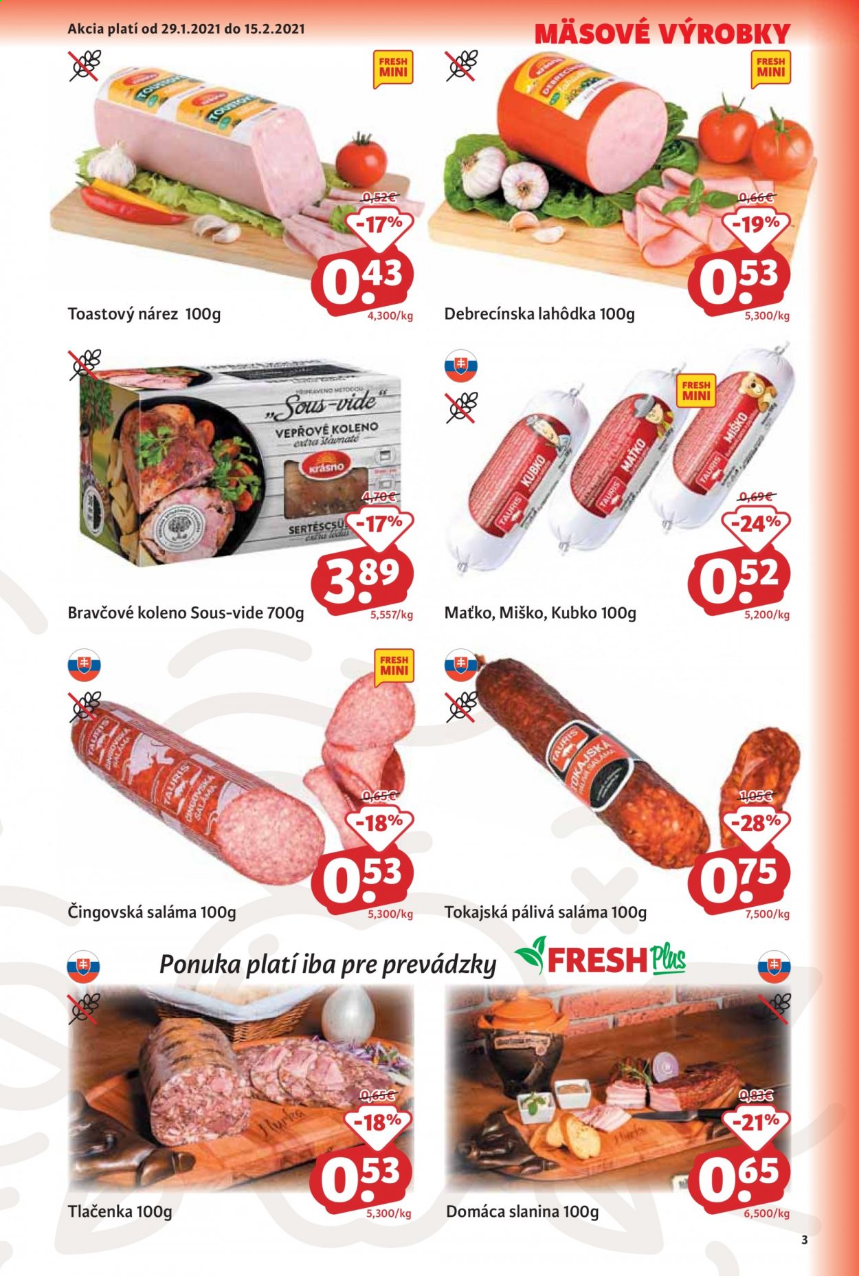 Leták FRESH - 29.1.2021 - 15.2.2021. Strana 3