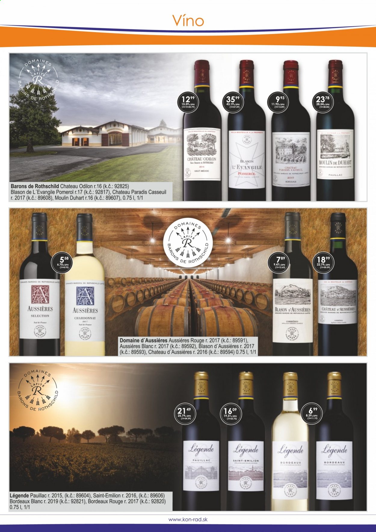 thumbnail - Leták KON-RAD - 1.2.2021 - 28.2.2021 - Produkty v akcii - červené víno, biele víno, Bordeaux, víno, Chardonnay, alkohol. Strana 21.