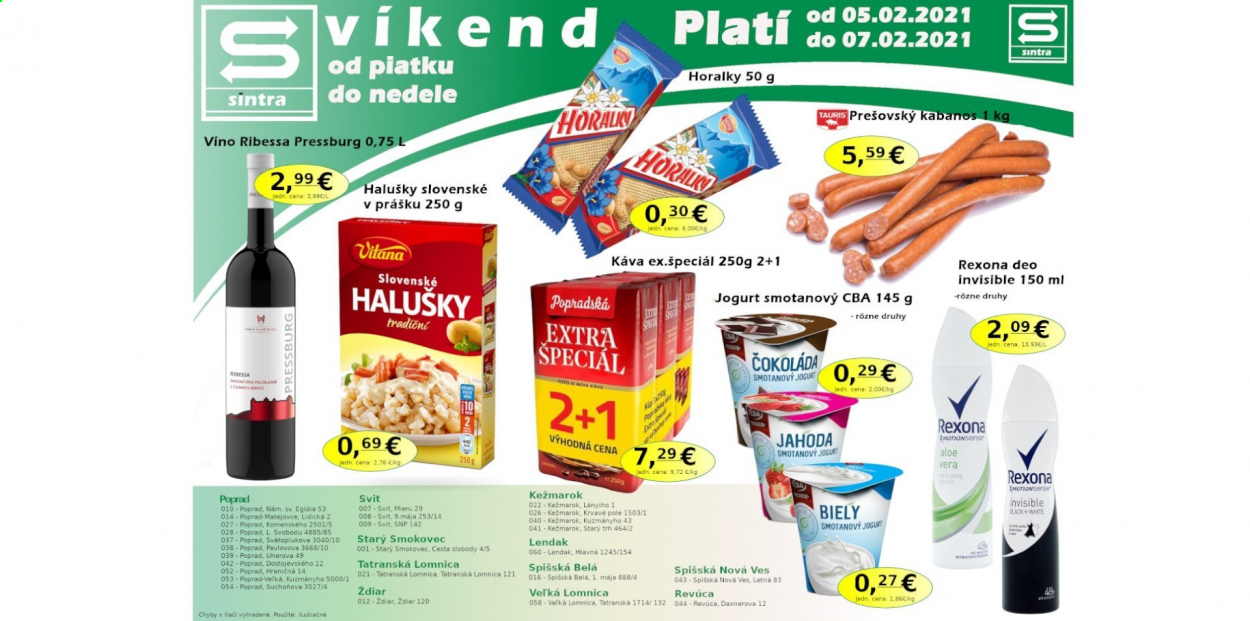 Leták Sintra - 5.2.2021 - 7.2.2021. Strana 1