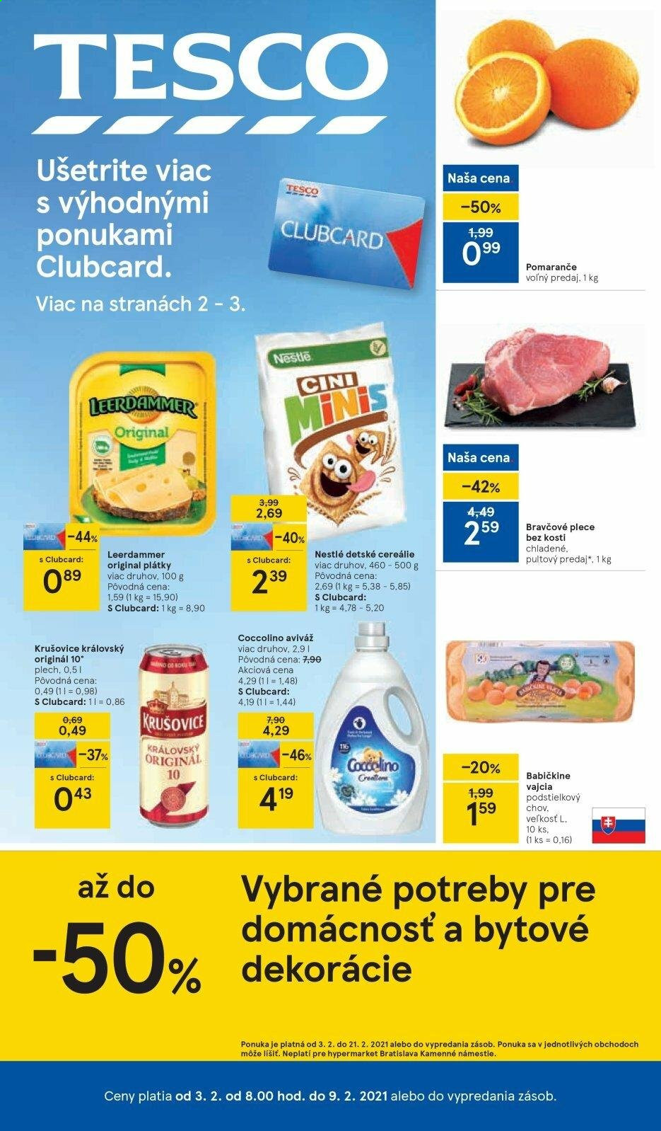 Leták TESCO - 3.2.2021 - 9.2.2021. Strana 1
