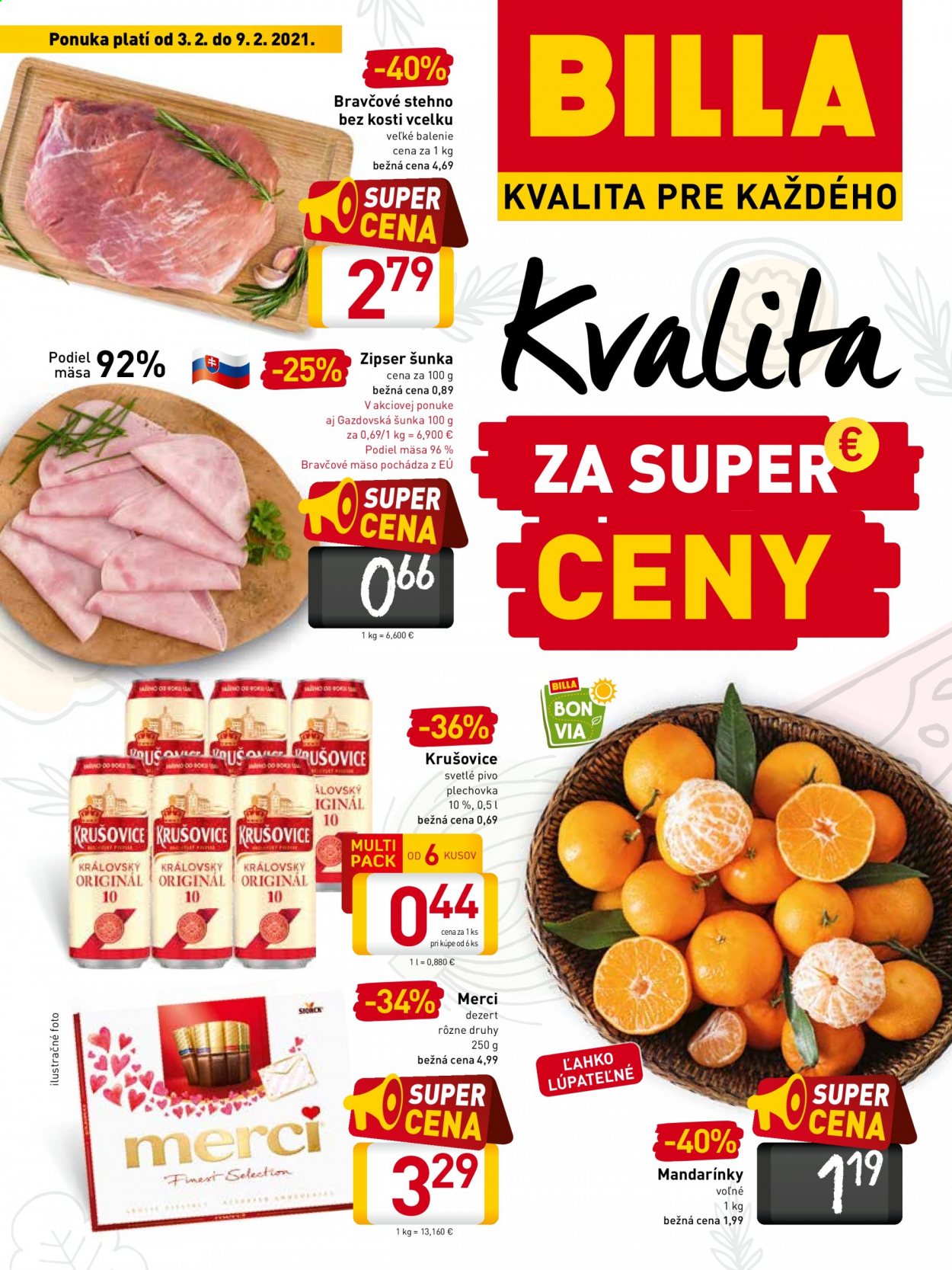 Leták Billa - 3.2.2021 - 9.2.2021. Strana 1