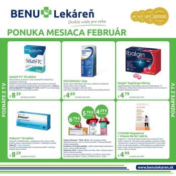 Leták BENU Lekáreň - 1.2.2021 - 28.2.2021.