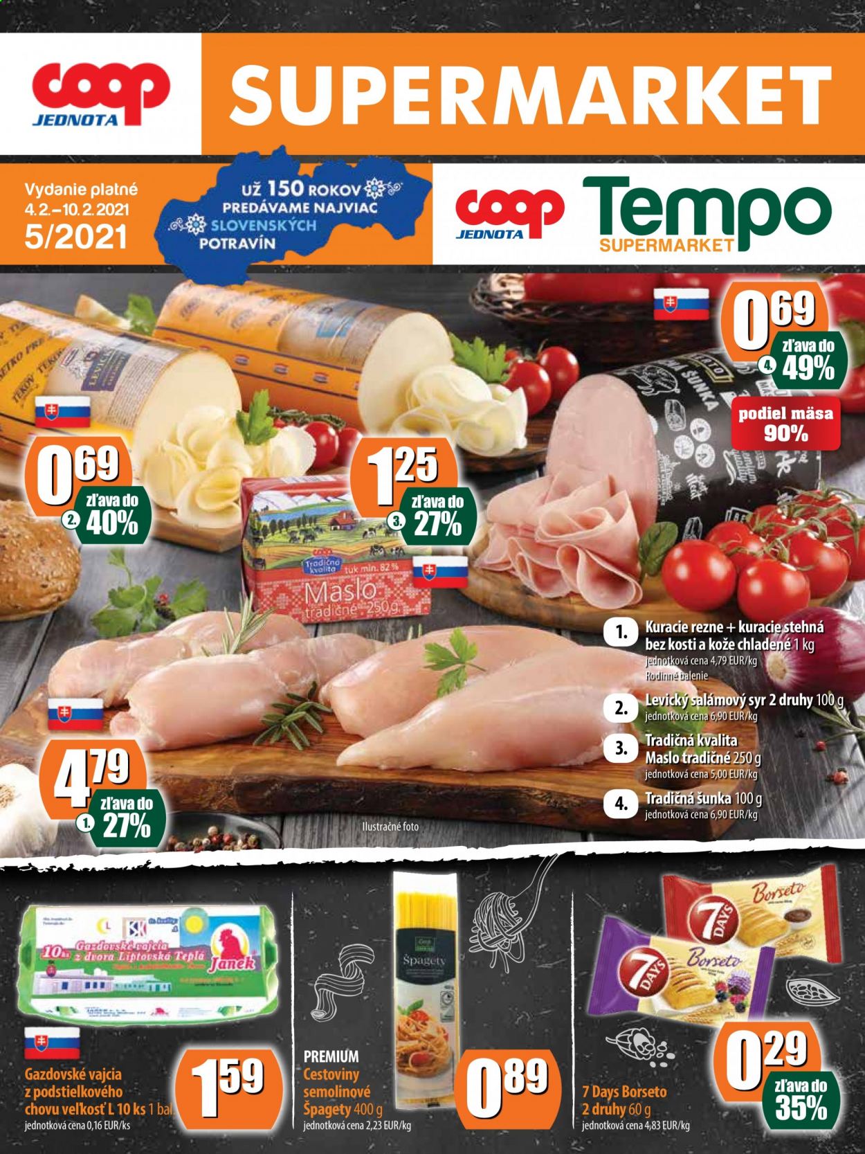 Leták COOP Jednota - 4.2.2021 - 10.2.2021. Strana 1