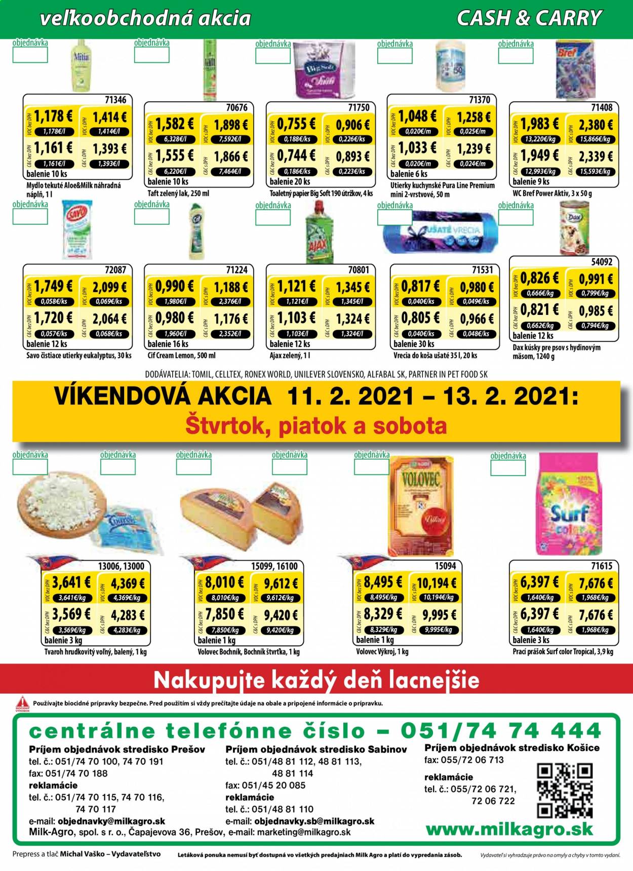 Leták Milk AGRO - 10.2.2021 - 16.2.2021. Strana 8