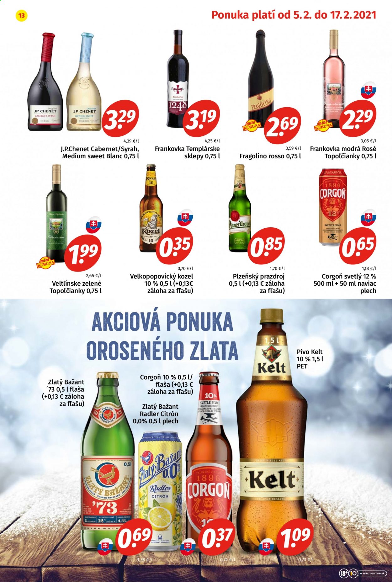 Leták Potraviny KORUNA - 5.2.2021 - 17.2.2021. Strana 13