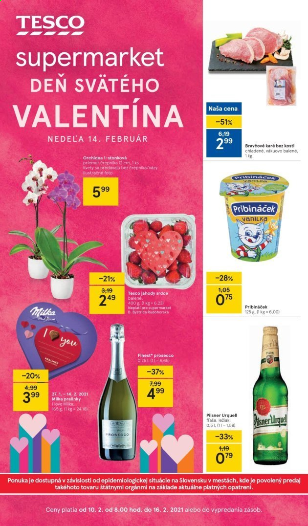 Leták TESCO supermarket - 10.2.2021 - 16.2.2021. Strana 1