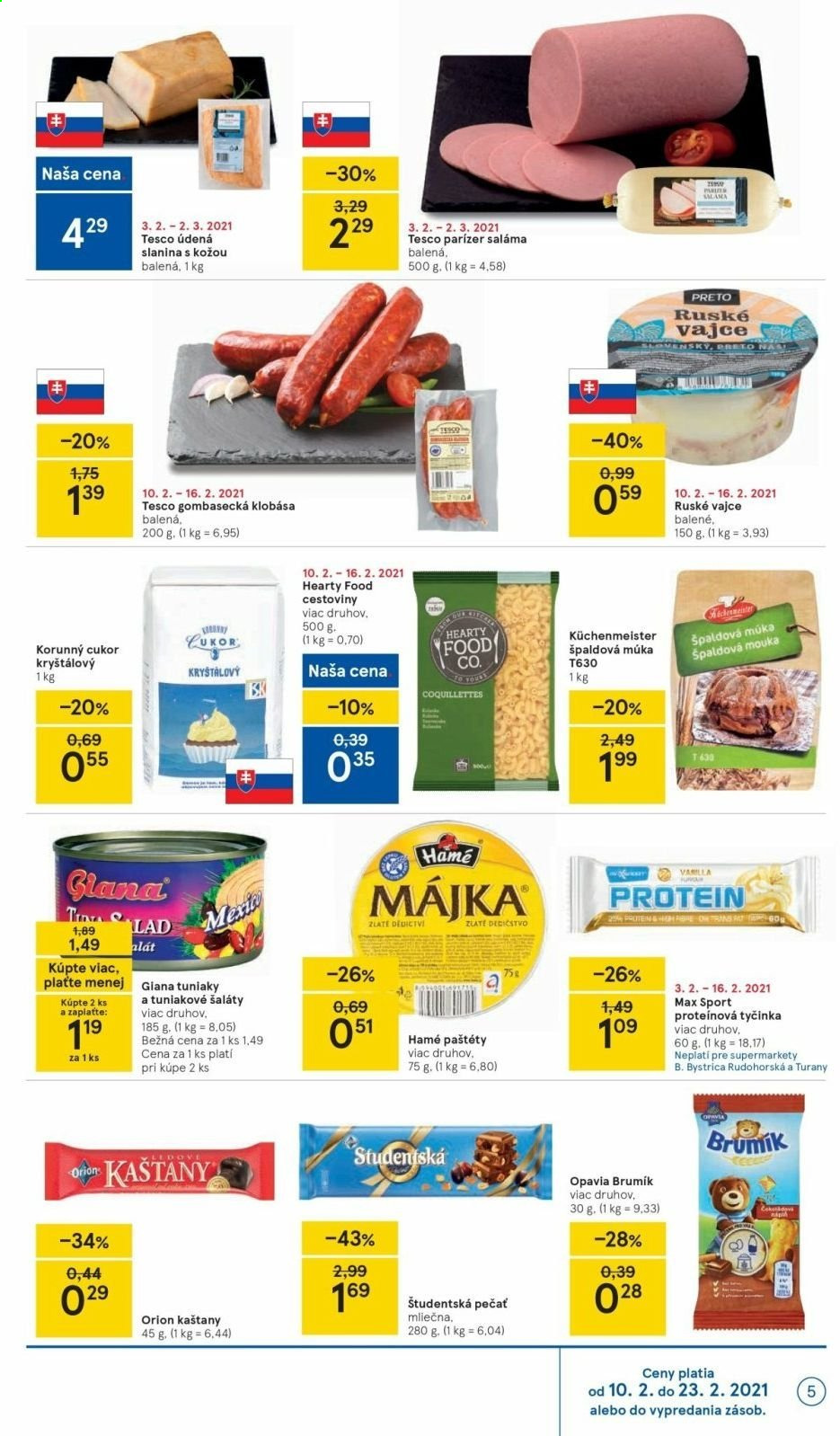 Leták TESCO supermarket - 10.2.2021 - 16.2.2021. Strana 5