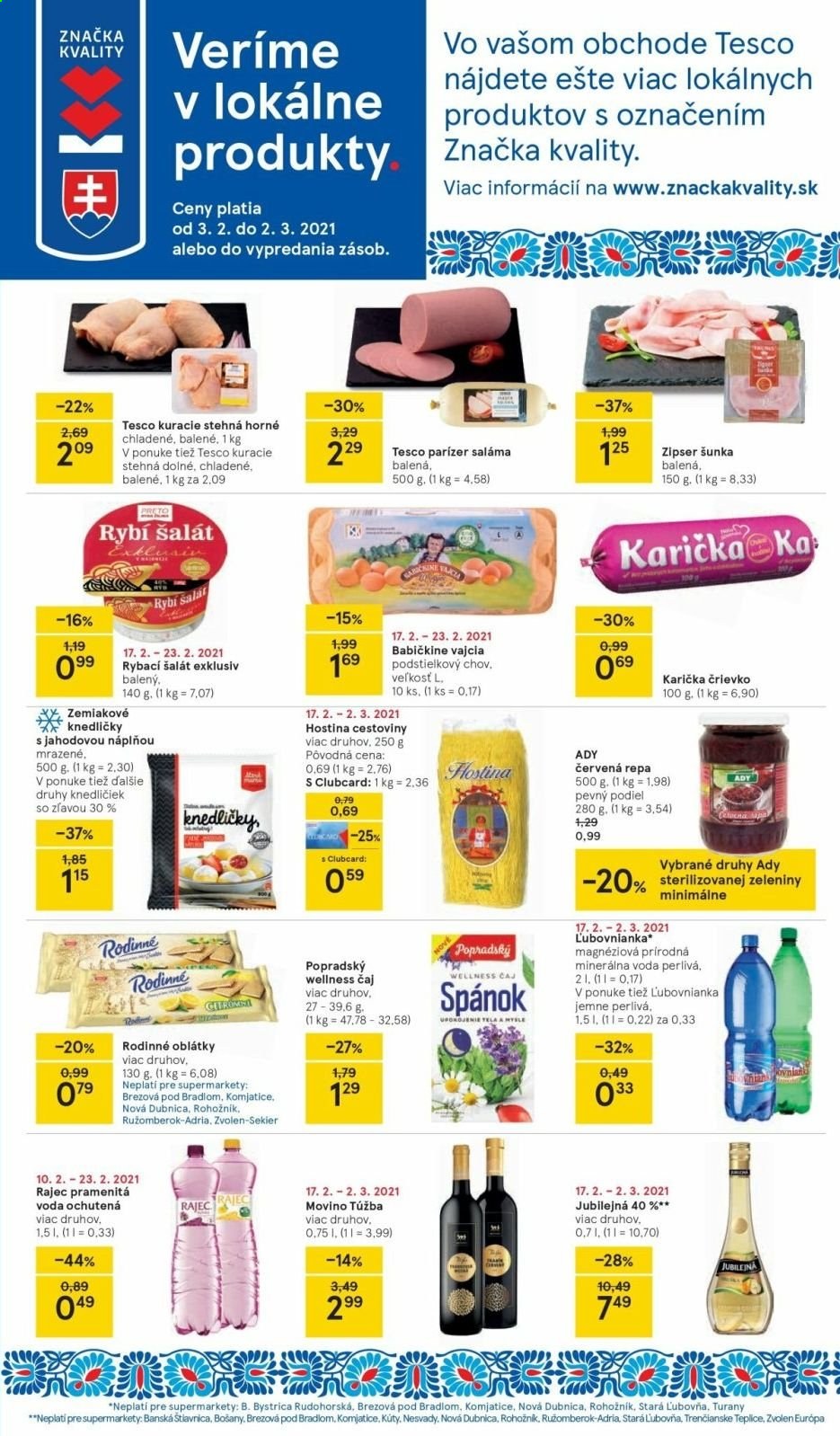 Leták TESCO supermarket - 17.2.2021 - 23.2.2021. Strana 3