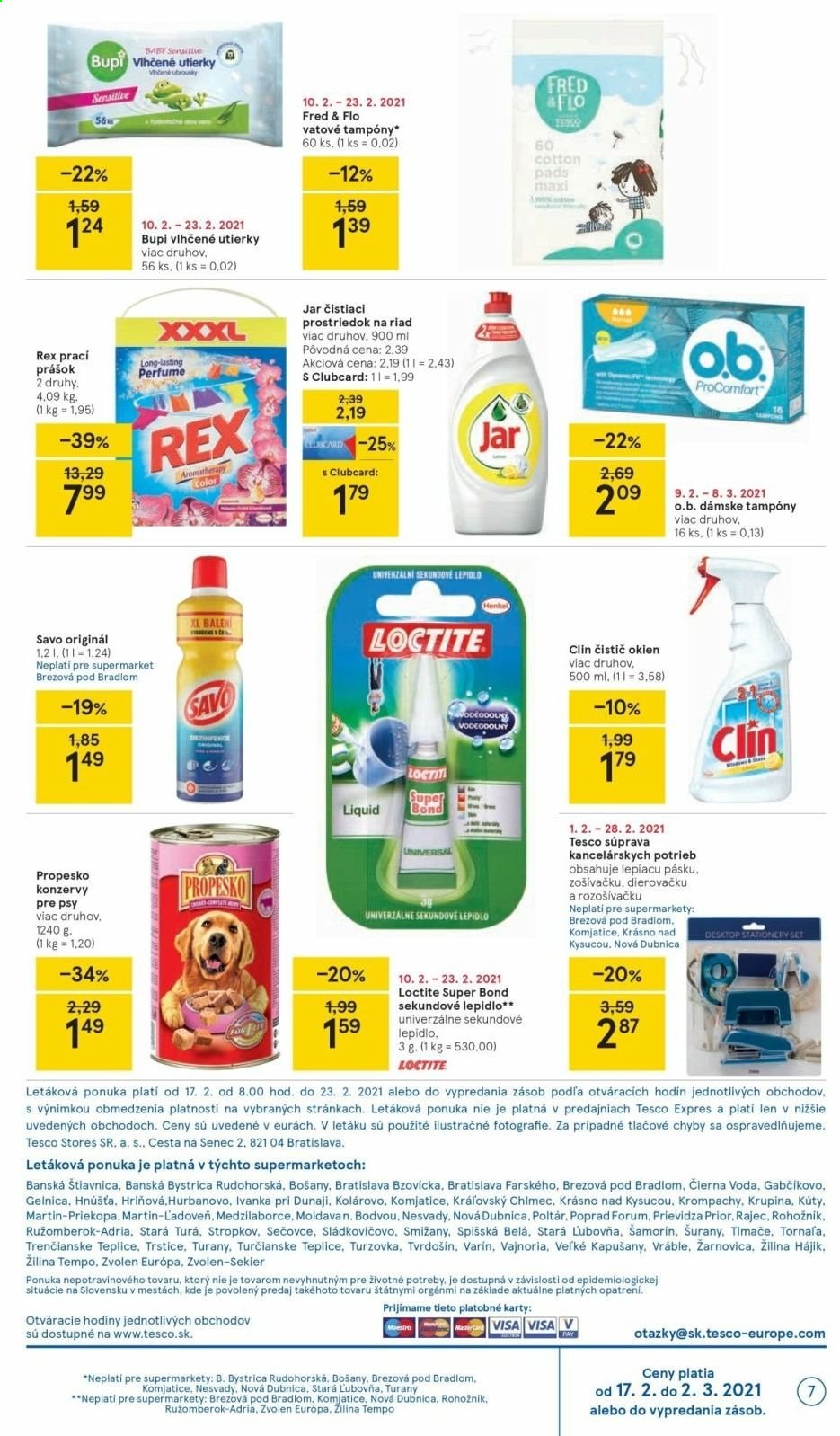 Leták TESCO supermarket - 17.2.2021 - 23.2.2021. Strana 7