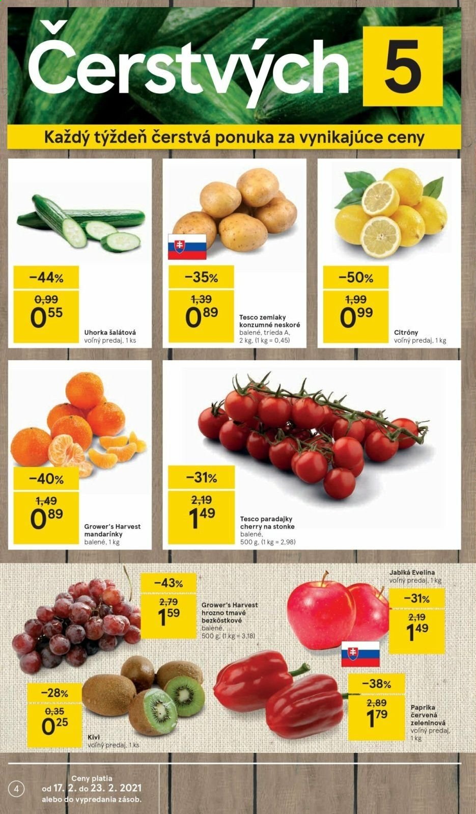 Leták TESCO - 17.2.2021 - 23.2.2021. Strana 4