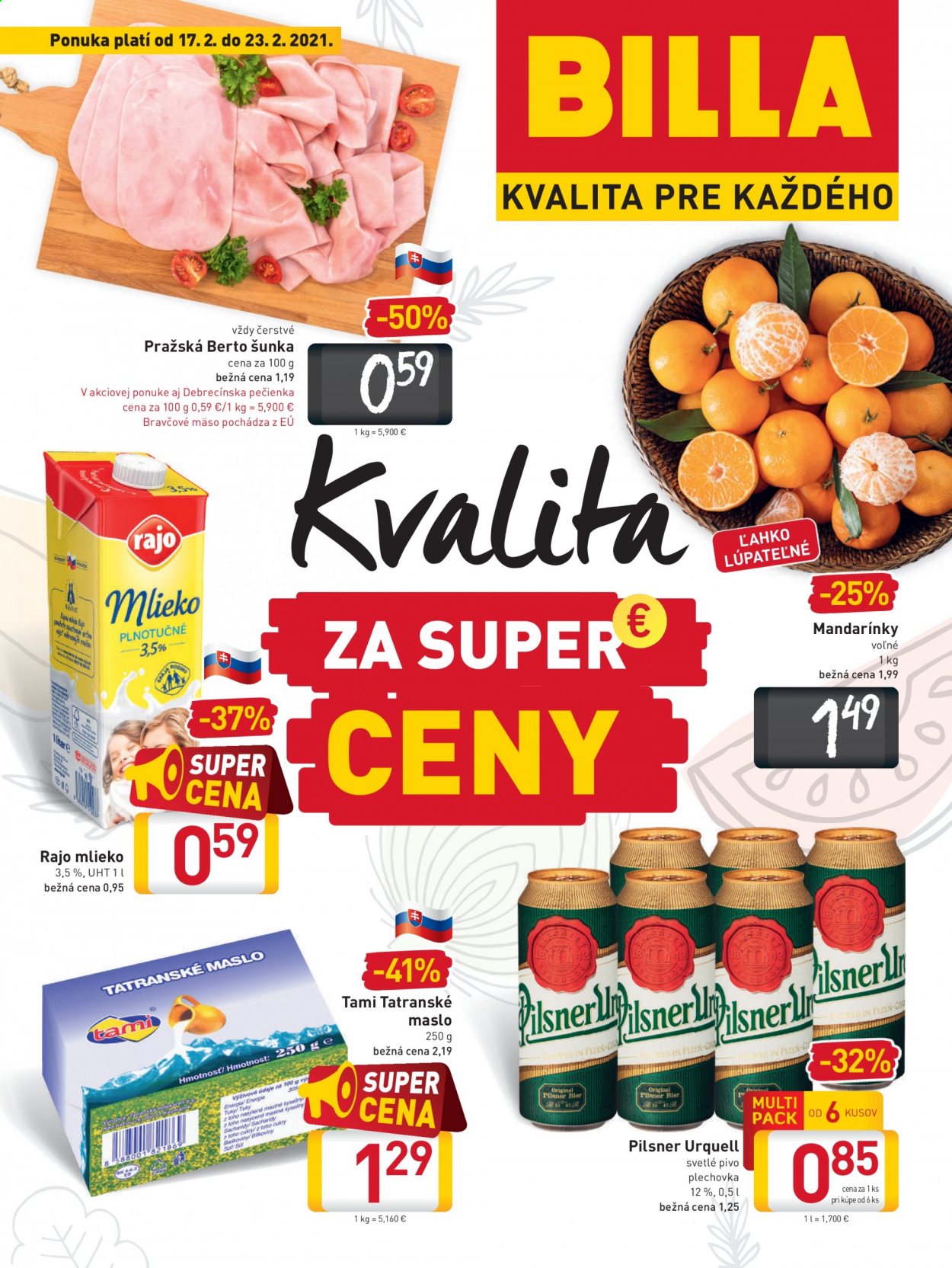 Leták Billa - 17.2.2021 - 23.2.2021. Strana 1