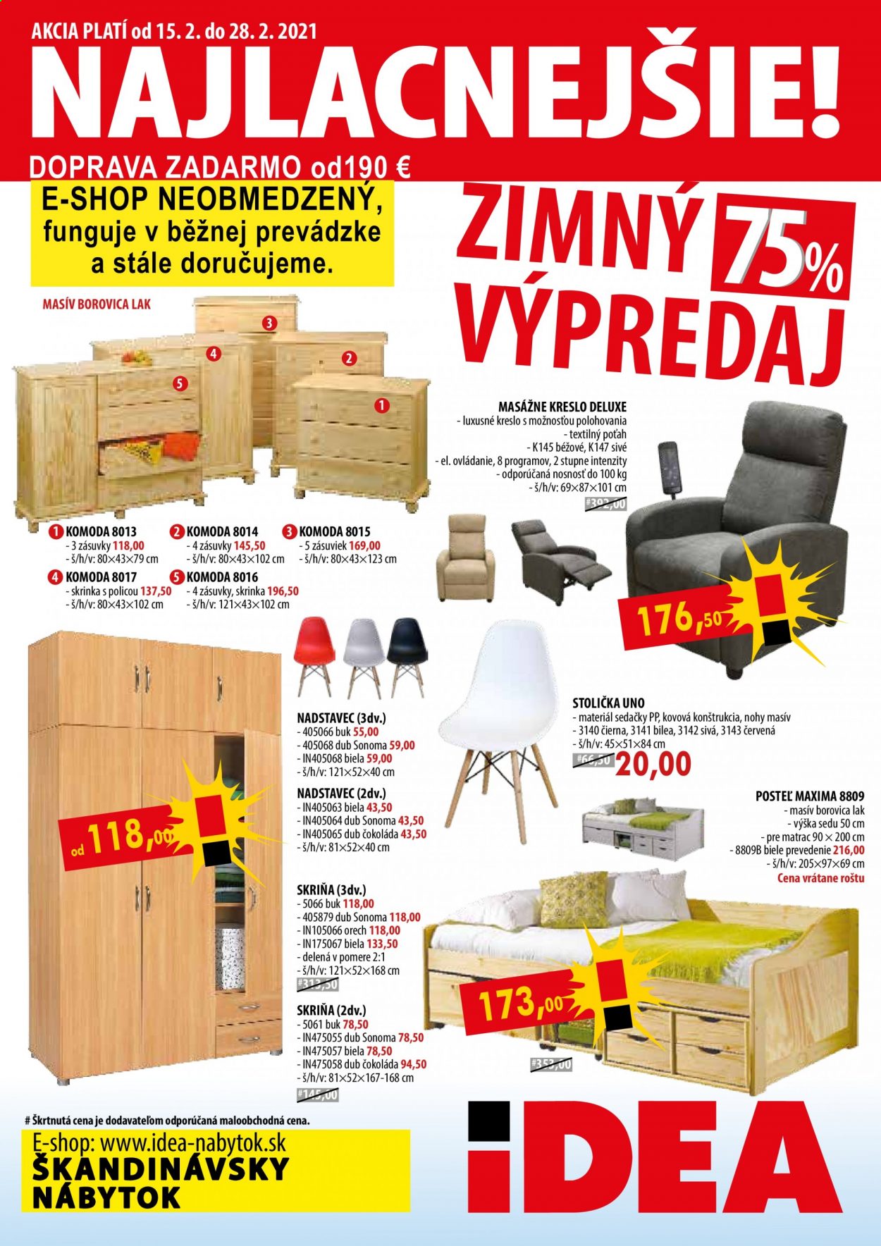 Leták IDEA nábytok - 15.2.2021 - 28.2.2021. Strana 1