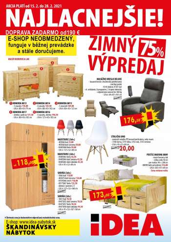 Leták IDEA nábytok - 15.2.2021 - 28.2.2021.