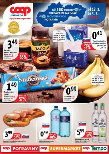 Leták COOP Jednota - 18.2.2021 - 3.3.2021.
