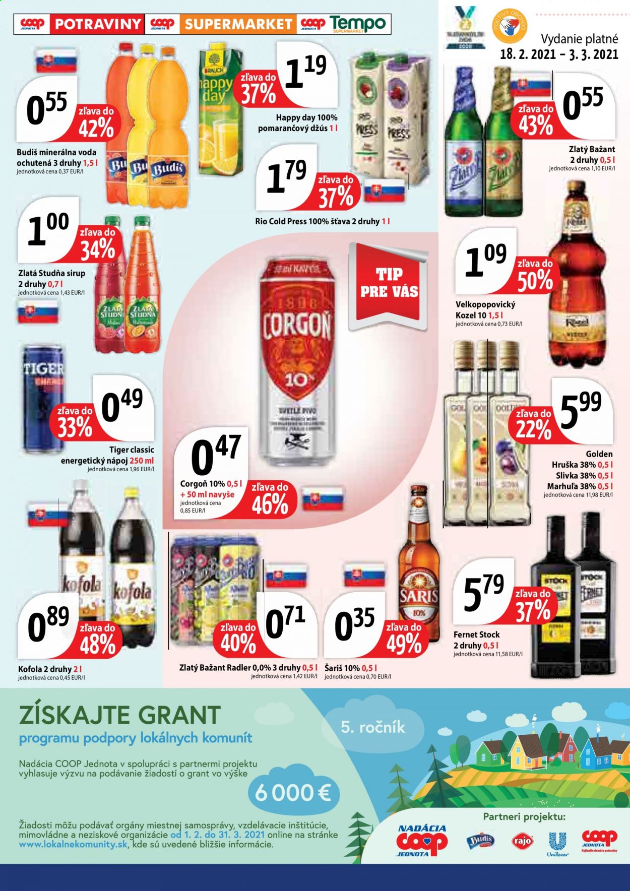 Leták COOP Jednota - 18.2.2021 - 3.3.2021. Strana 7
