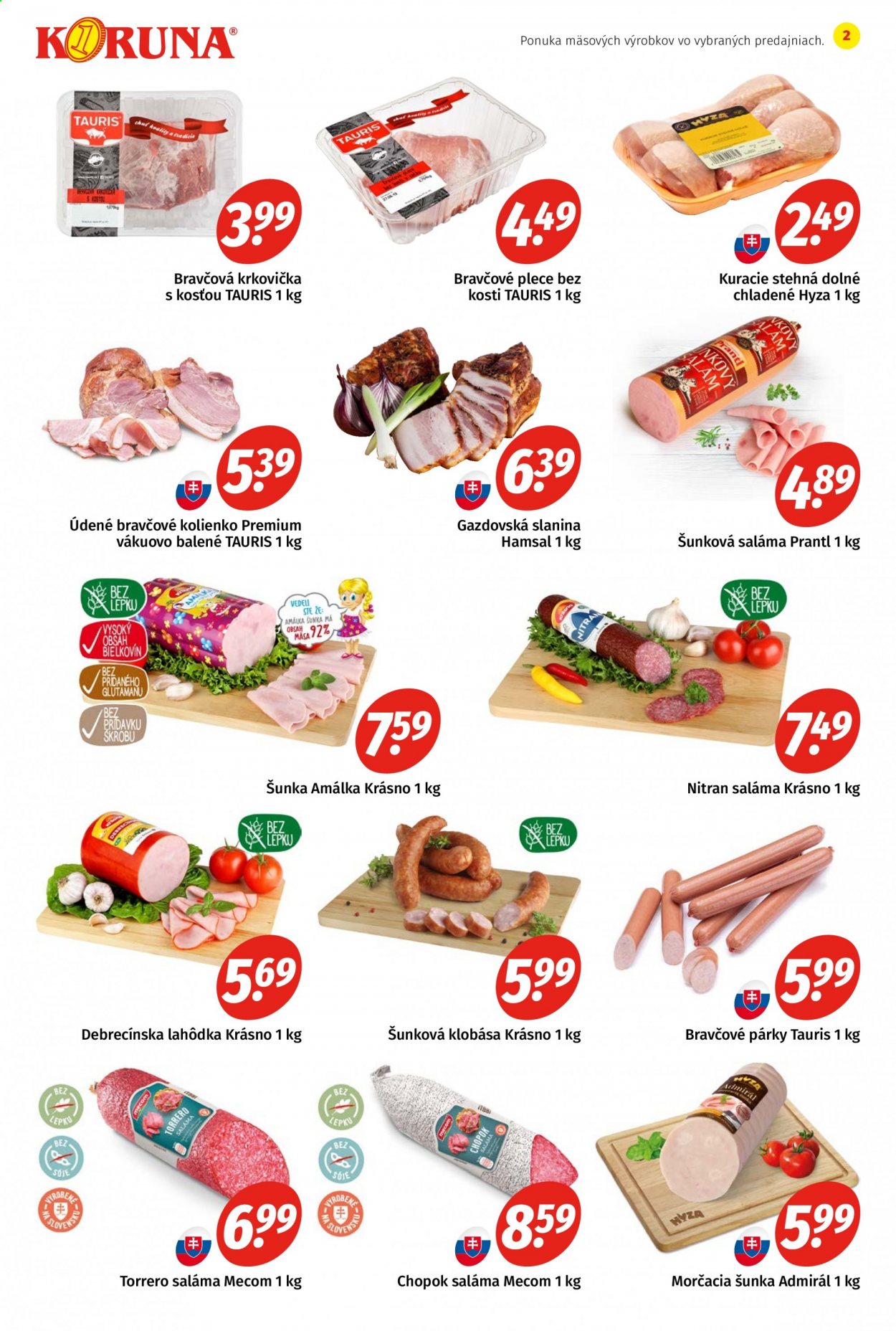 Leták Potraviny KORUNA - 19.2.2021 - 3.3.2021. Strana 2