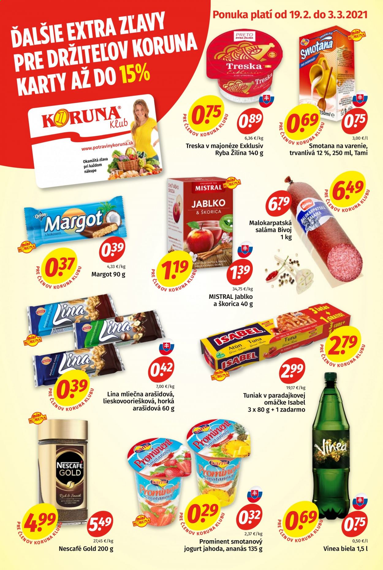 Leták Potraviny KORUNA - 19.2.2021 - 3.3.2021. Strana 3