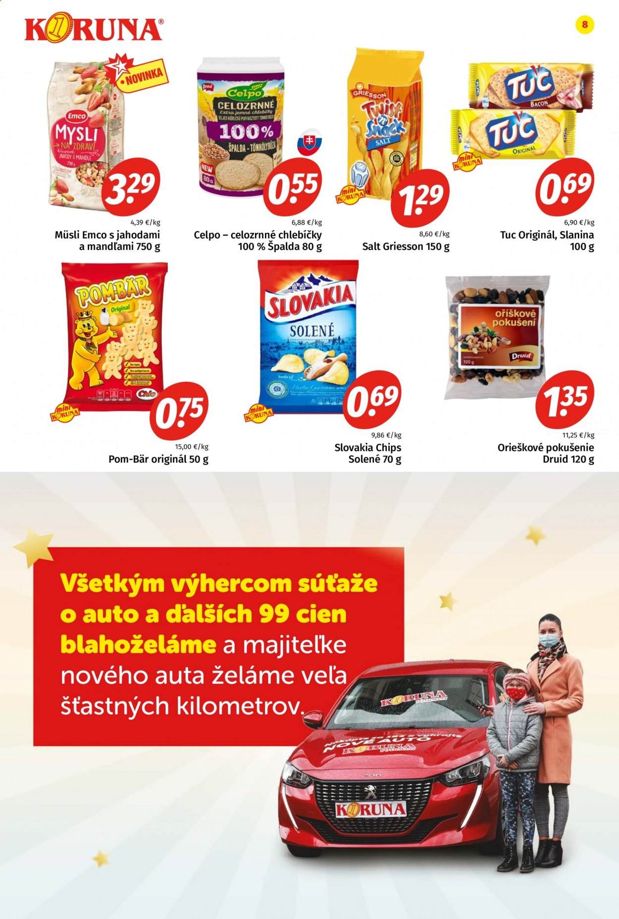 Leták Potraviny KORUNA - 19.2.2021 - 3.3.2021. Strana 8