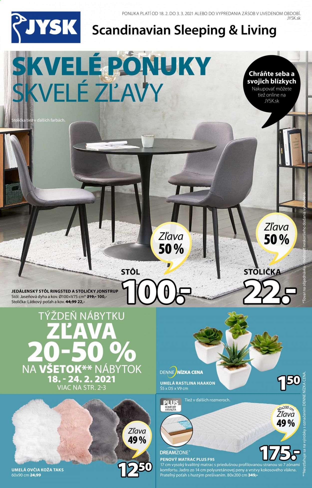 Leták JYSK - 18.2.2021 - 3.3.2021. Strana 1