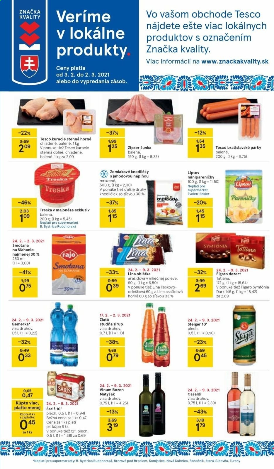 Leták TESCO supermarket - 24.2.2021 - 2.3.2021. Strana 3