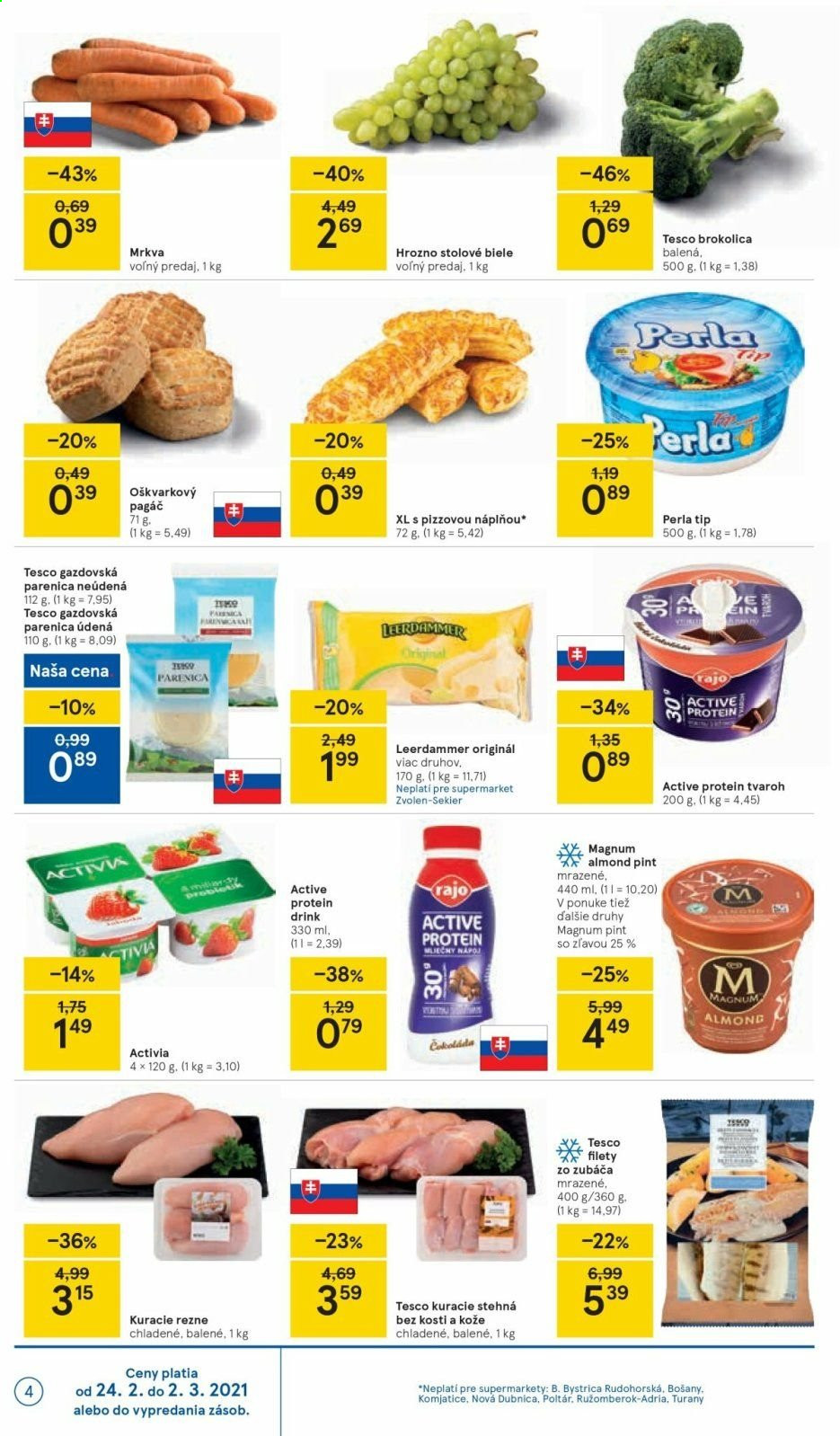 Leták TESCO supermarket - 24.2.2021 - 2.3.2021. Strana 4