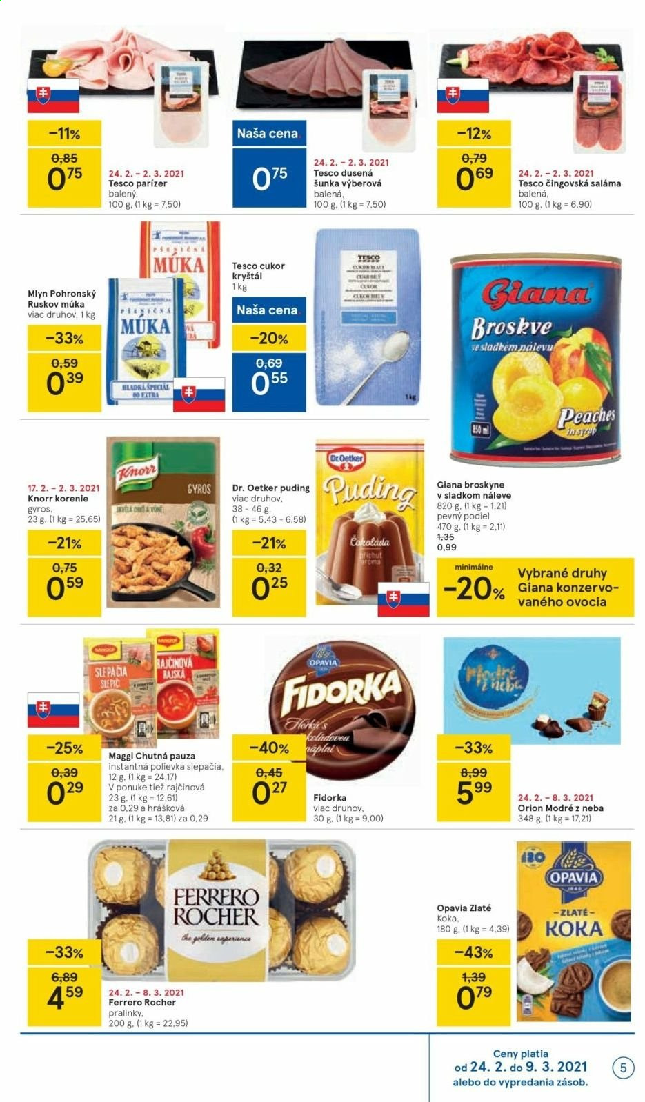 Leták TESCO supermarket - 24.2.2021 - 2.3.2021. Strana 5