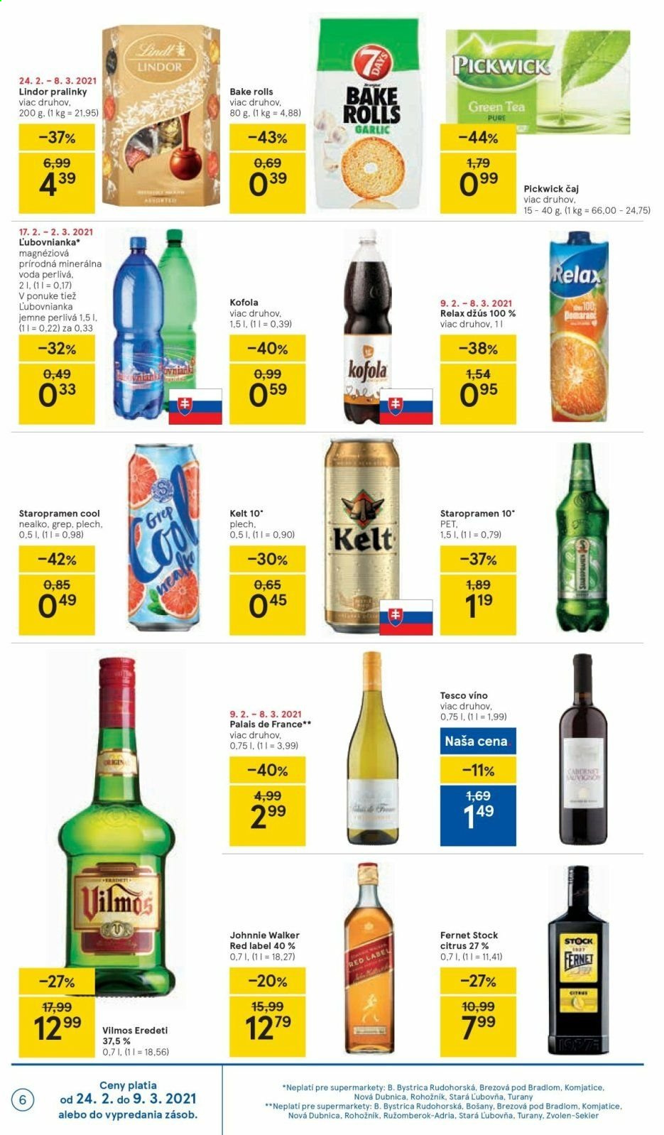 Leták TESCO supermarket - 24.2.2021 - 2.3.2021. Strana 6