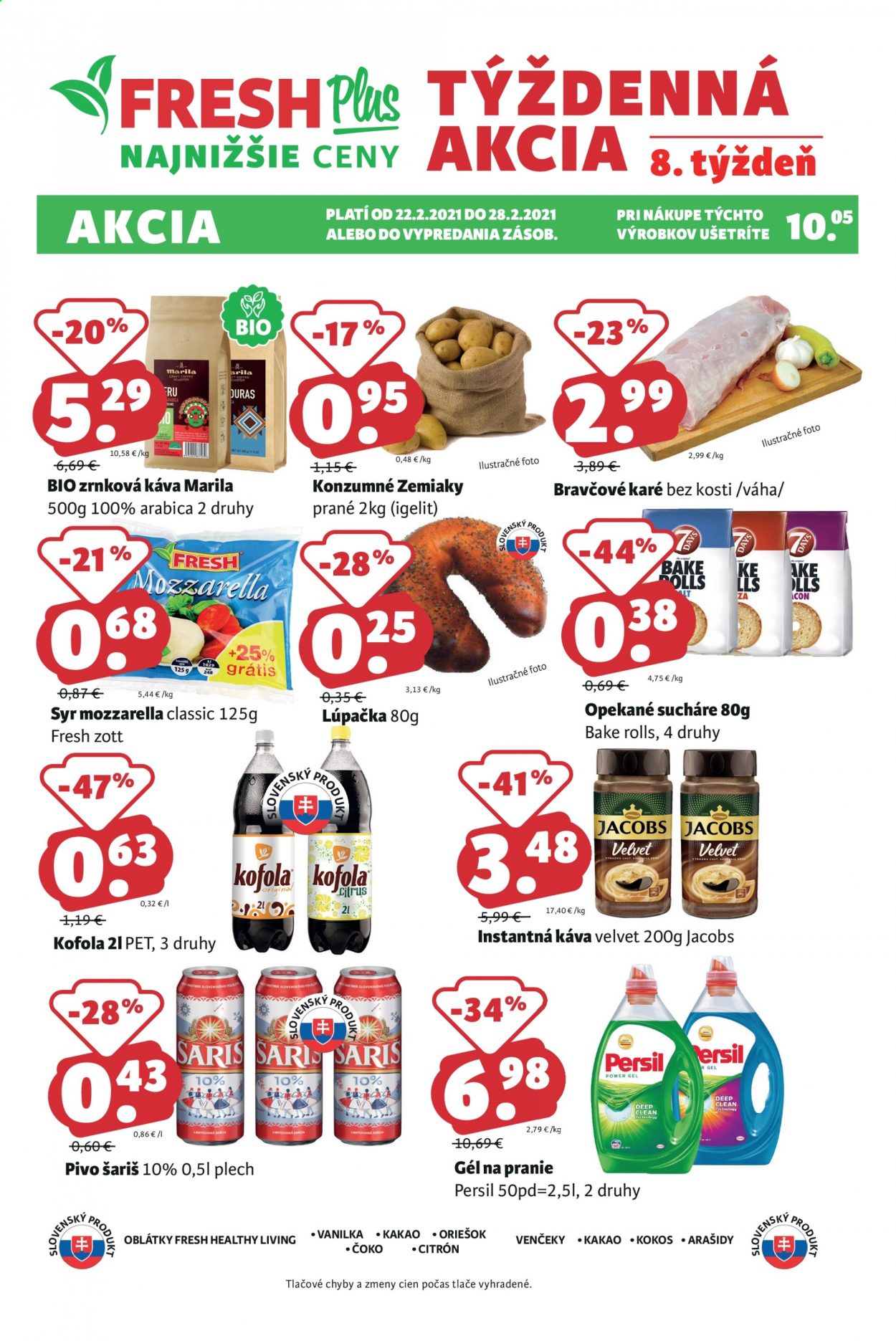 Leták FRESH - 22.2.2021 - 28.2.2021. Strana 1