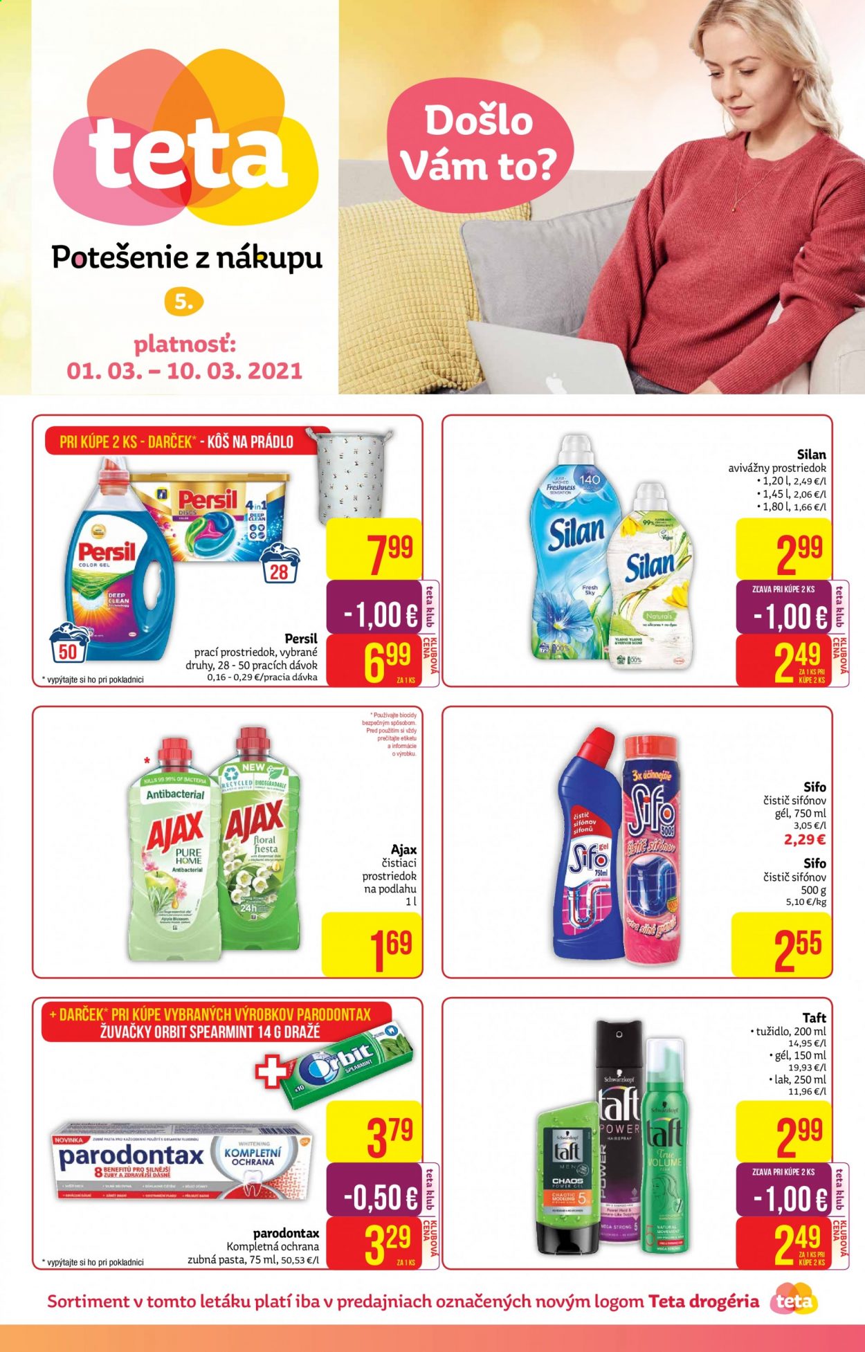 Leták Teta drogerie - 1.3.2021 - 10.3.2021. Strana 1