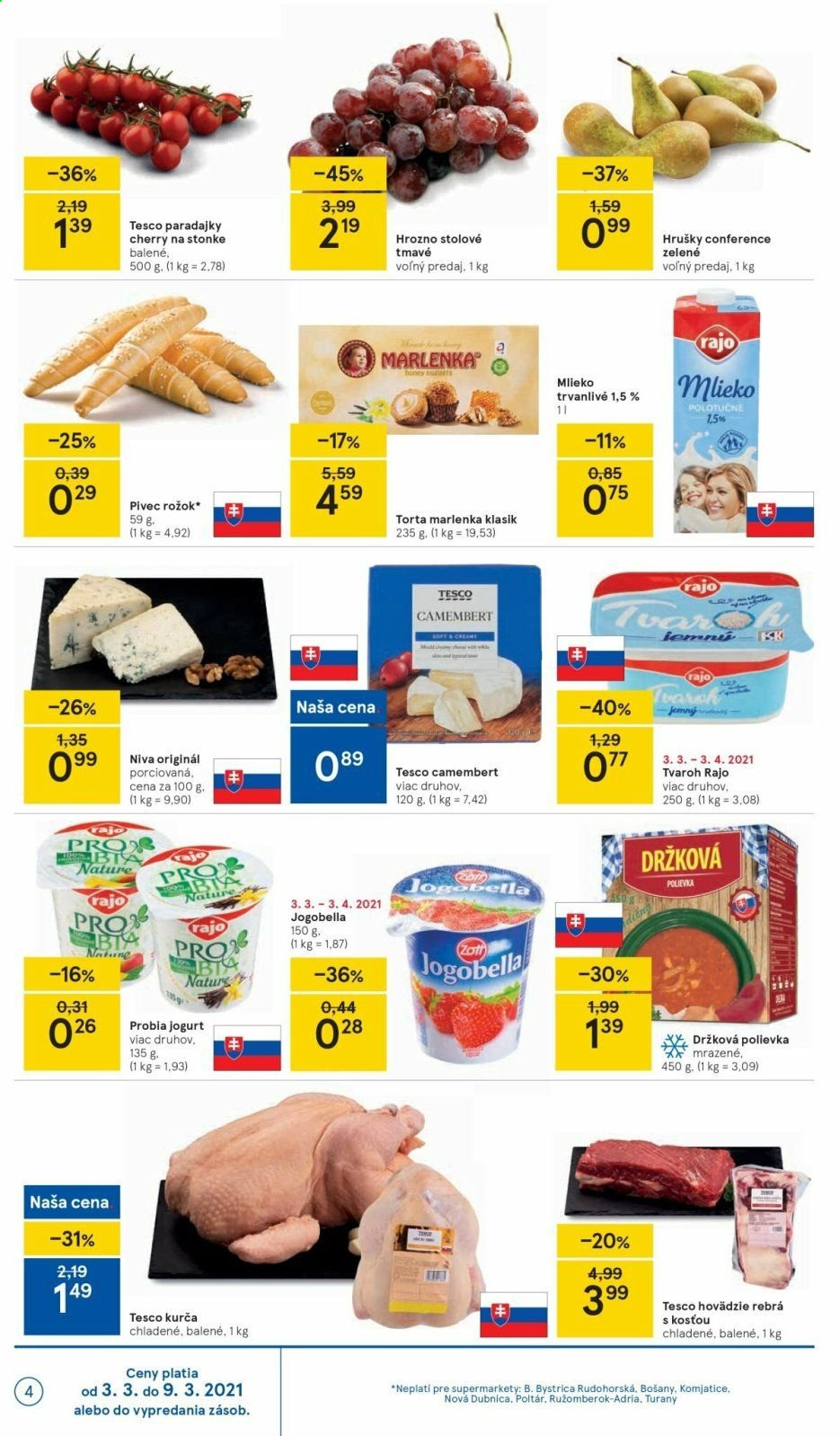 Leták TESCO supermarket - 3.3.2021 - 9.3.2021. Strana 4