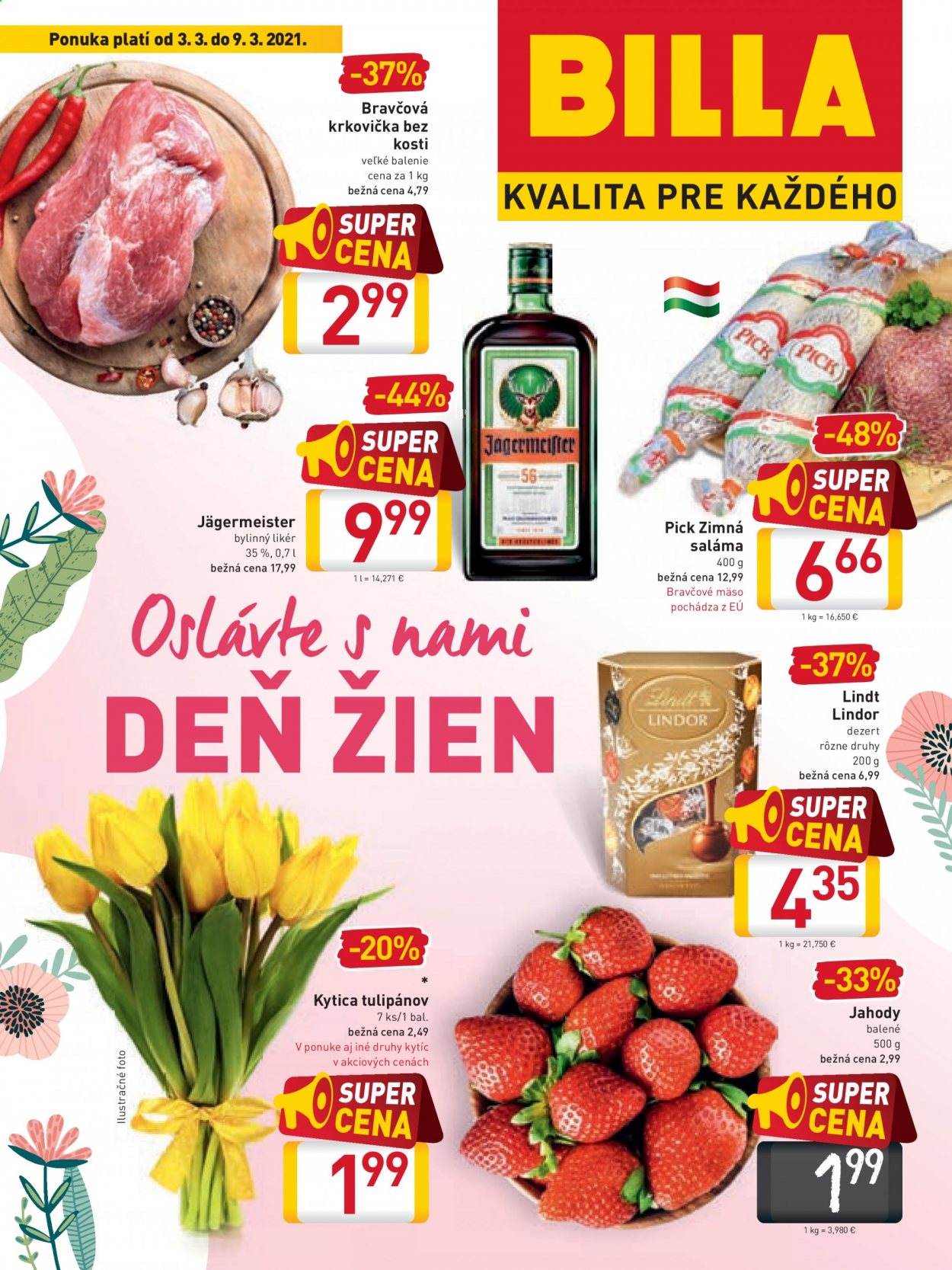 Leták Billa - 3.3.2021 - 9.3.2021. Strana 1