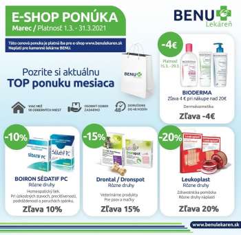 Leták BENU Lekáreň - 1.3.2021 - 31.3.2021.