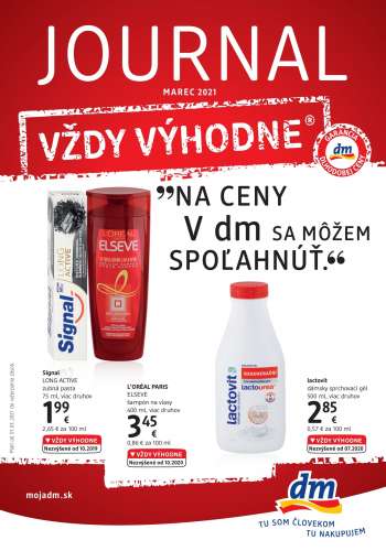 Leták dm drogerie - 1.3.2021 - 31.3.2021.
