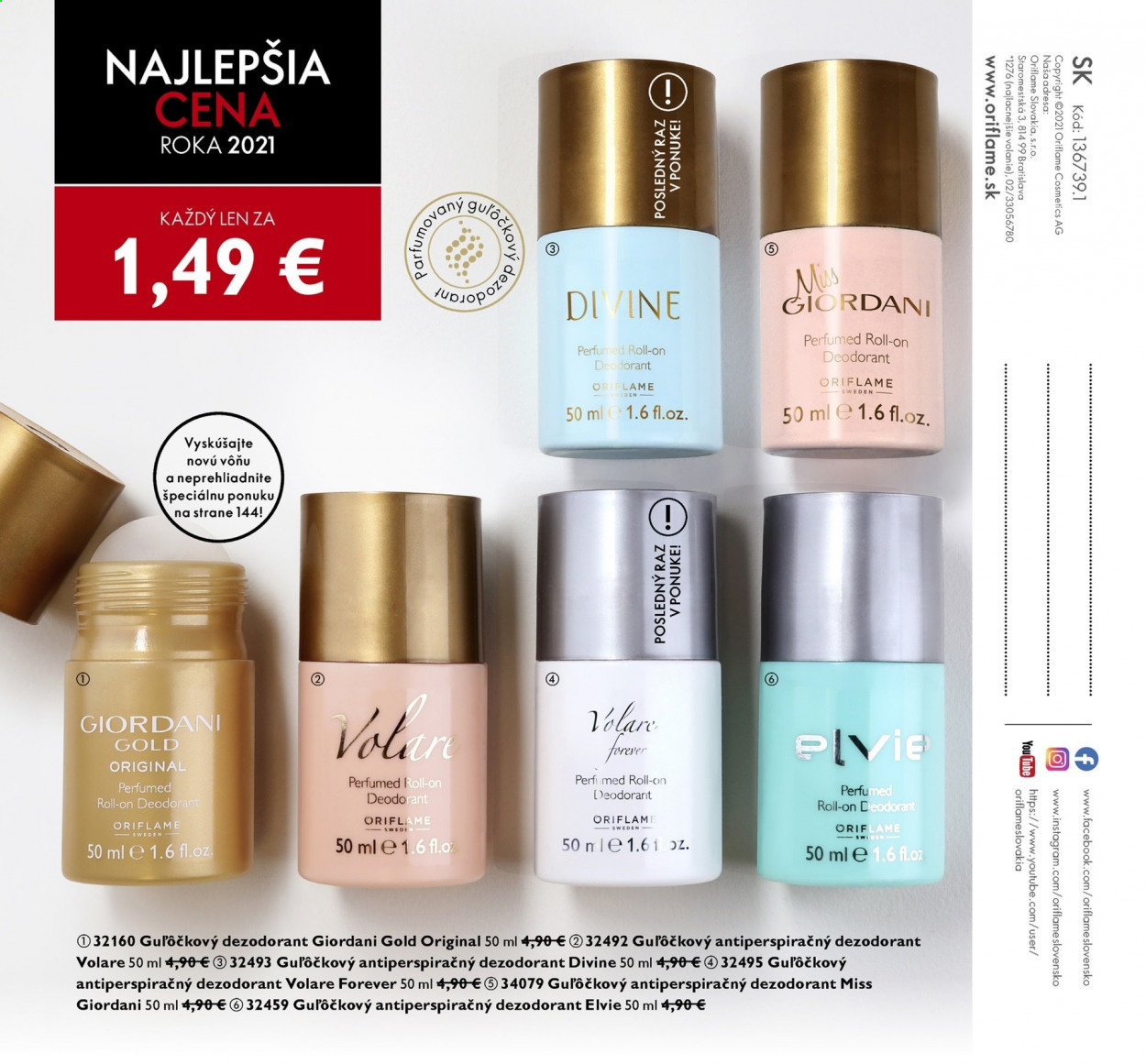 Leták Oriflame - 2.3.2021 - 22.3.2021. Strana 152