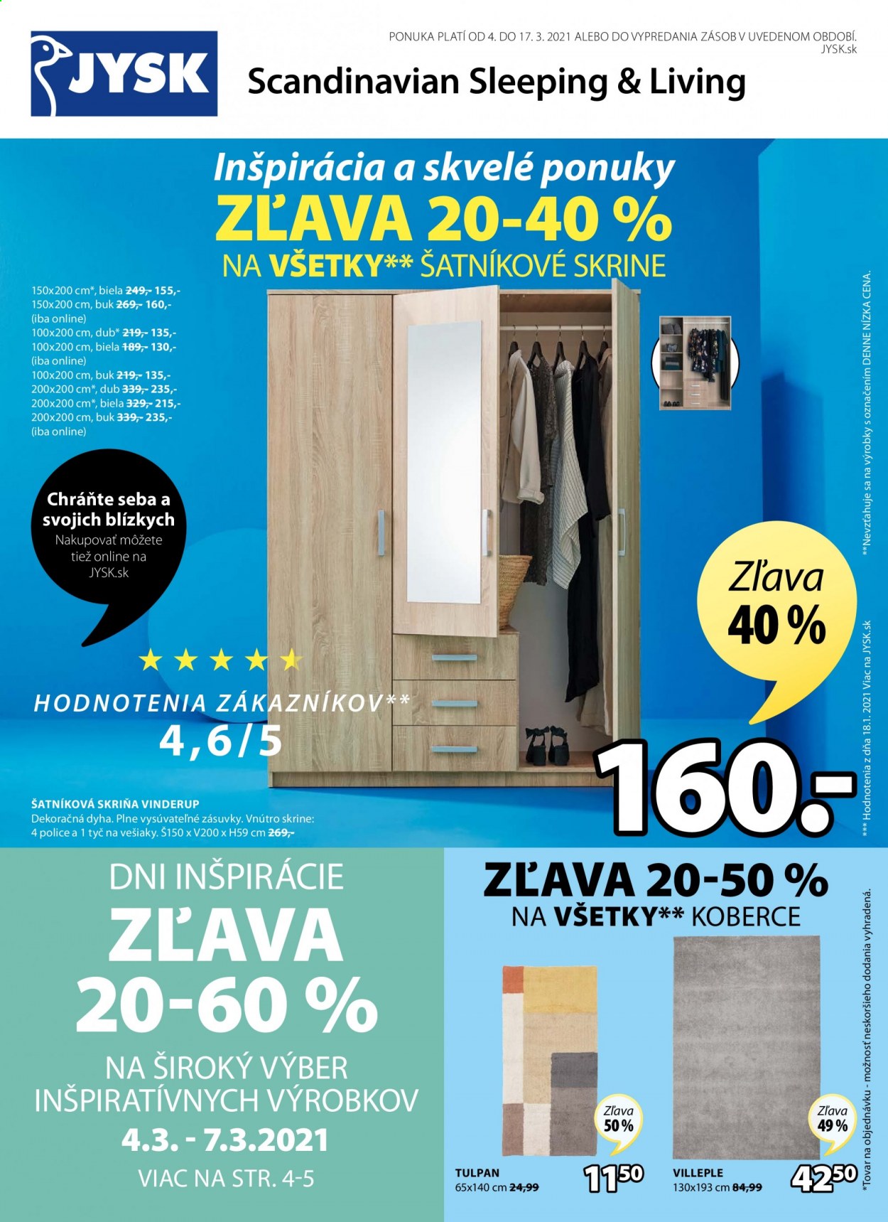 Leták JYSK - 4.3.2021 - 17.3.2021. Strana 1
