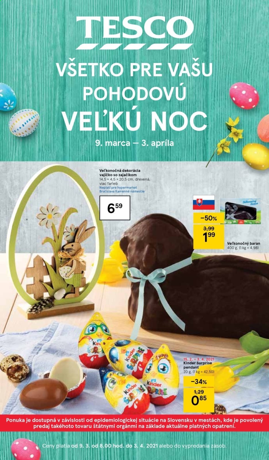 Leták TESCO - 9.3.2021 - 3.4.2021. Strana 1