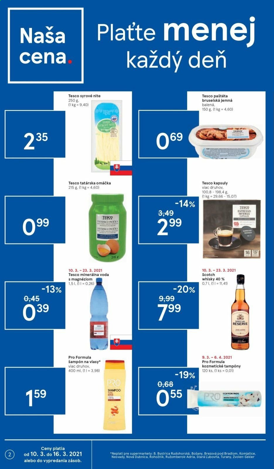 Leták TESCO supermarket - 10.3.2021 - 16.3.2021. Strana 2
