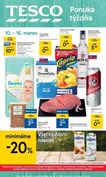 Leták TESCO - 10.3.2021 - 16.3.2021.