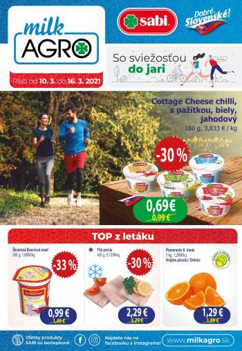 Leták Milk AGRO - 10.3.2021 - 16.3.2021.