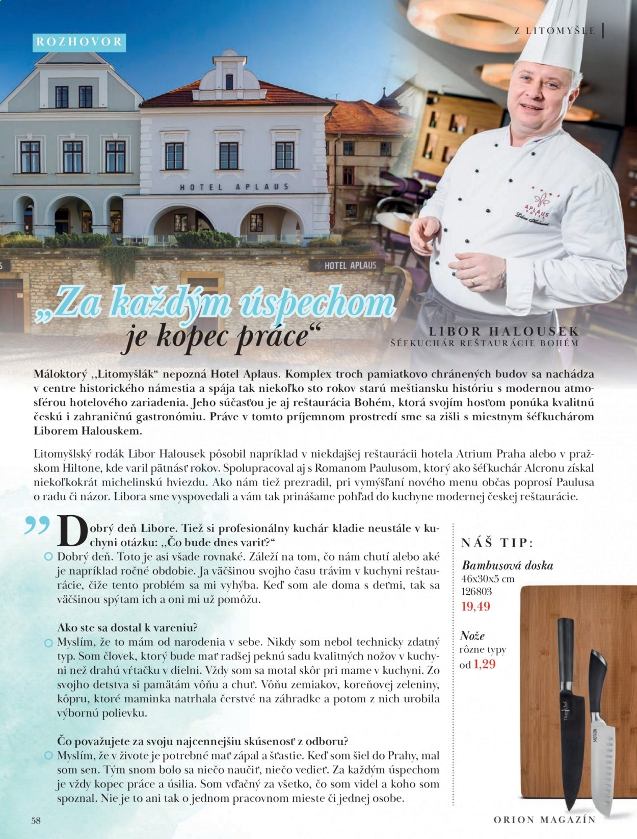 Leták Orion. Strana 58
