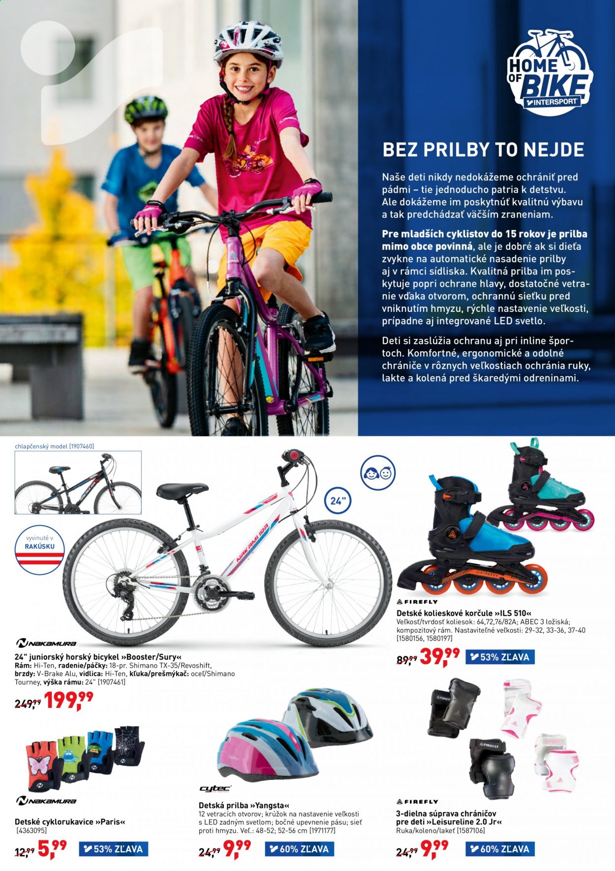 thumbnail - Leták Intersport - 10.3.2021 - 21.3.2021 - Produkty v akcii - bicykel, detský bicykel, in-line korčule, cyklorukavice, prilba, chrániče. Strana 6.