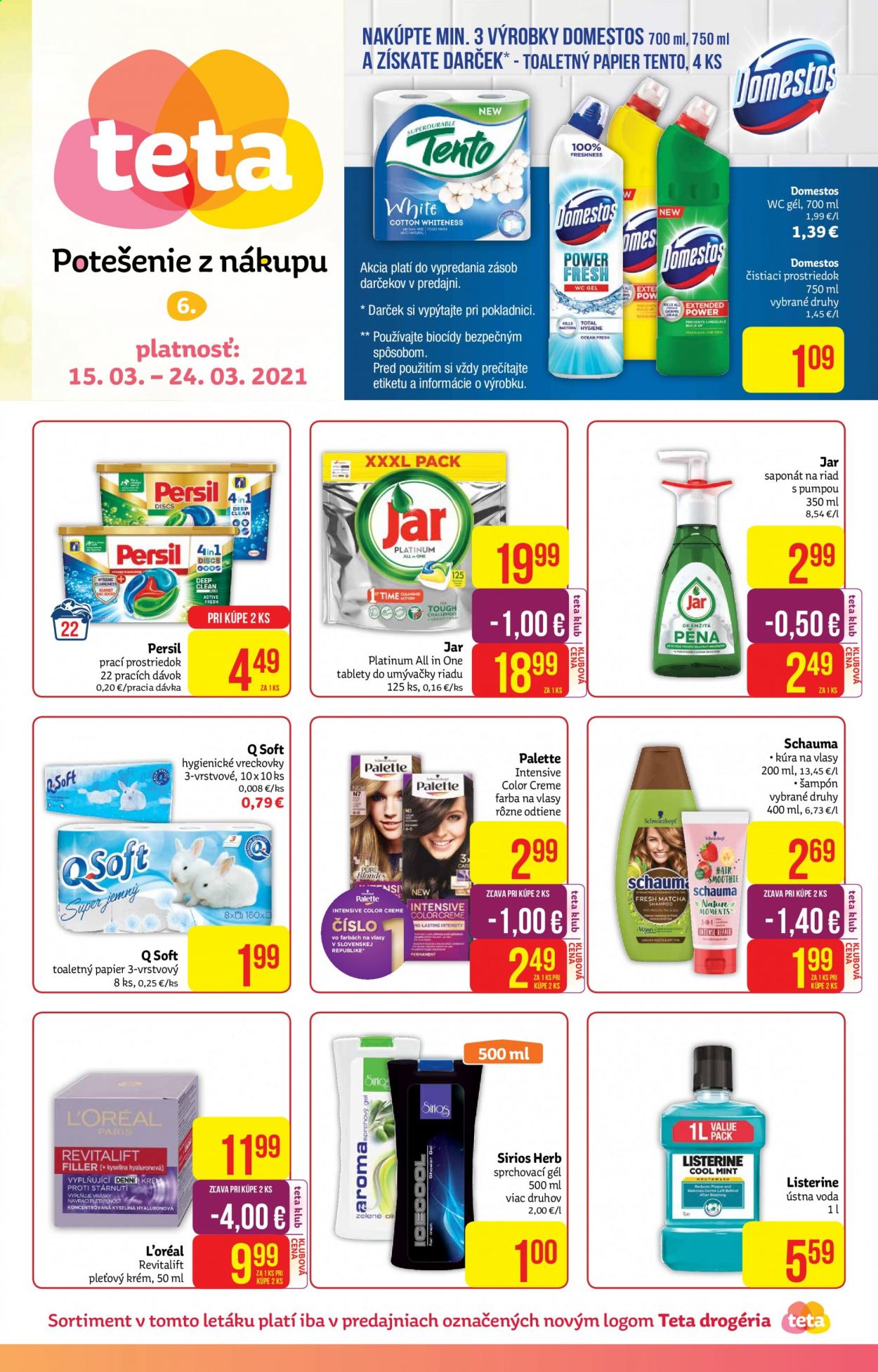 Leták Teta drogerie - 15.3.2021 - 24.3.2021. Strana 1